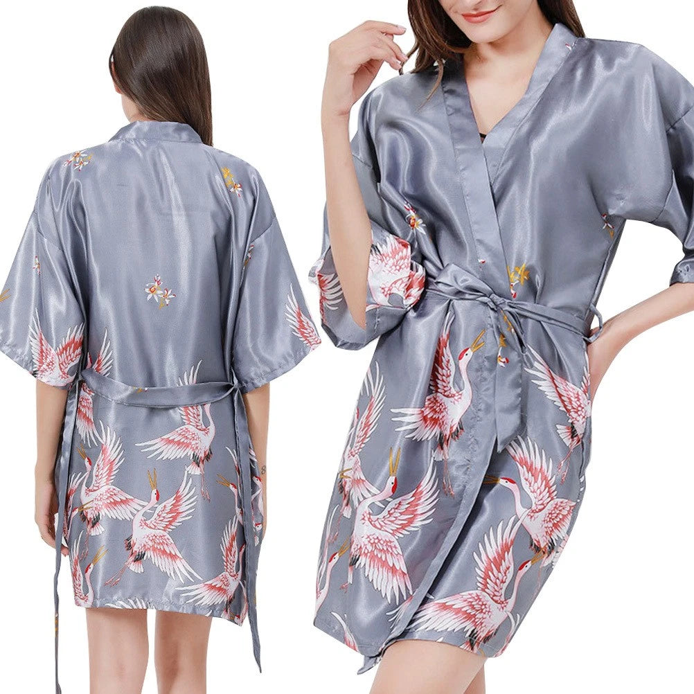 Ice Silk Pajamas Ladies Nightwear Set Women Woman Nightdress Pyjamas