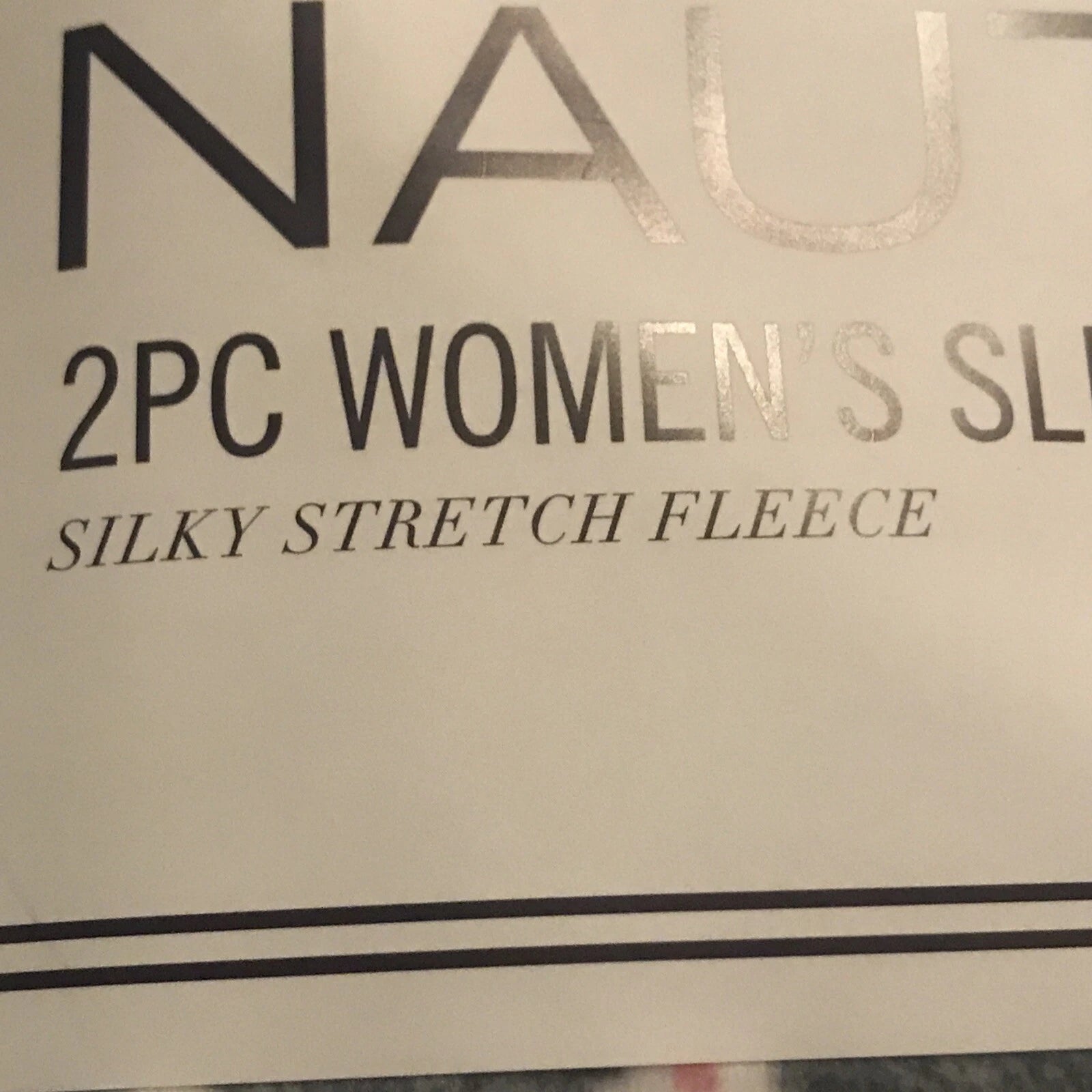 NEW! Nautica 2 pc Women's Sleepwear Set XL Super Soft! Gray & White