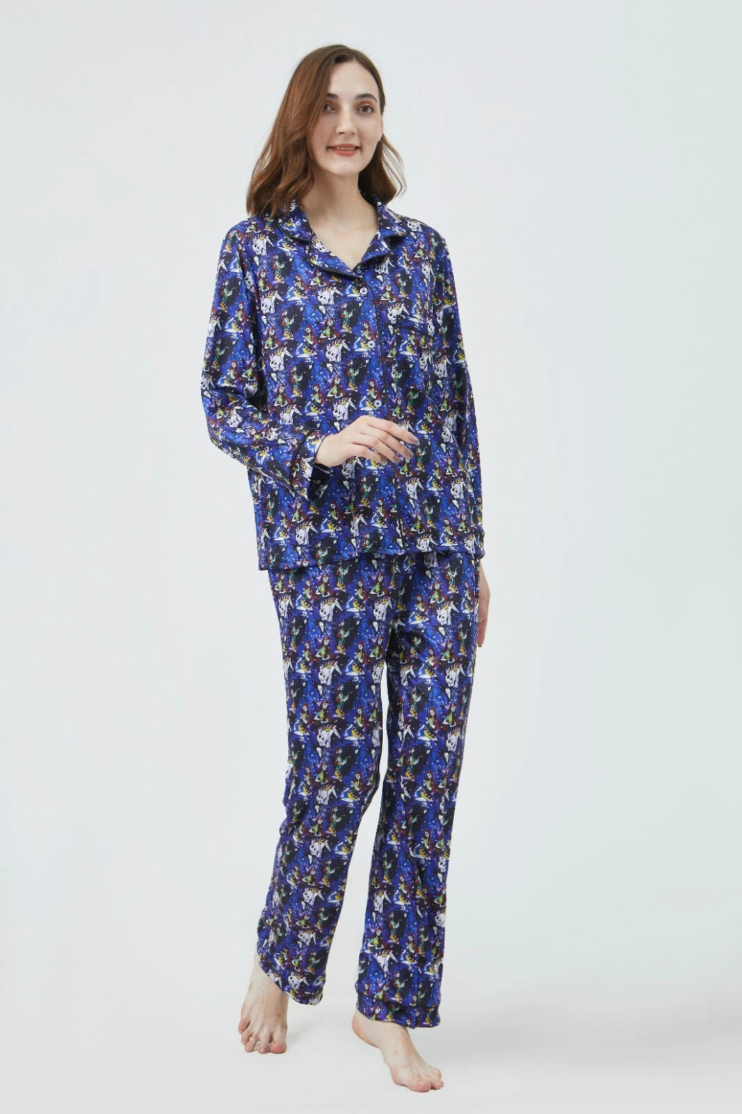 Nightmare Before Christmas Pajama Sets Long Sleeve Full-Length Bottom Size Large