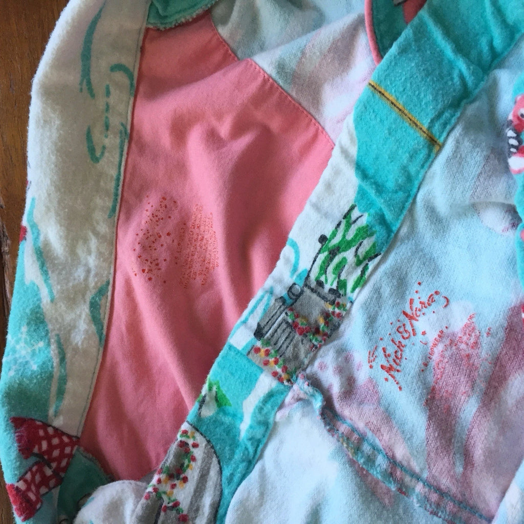 Nick & Nora Pajama Set Womens Large Flamingo Airstream RV Christmas Holiday