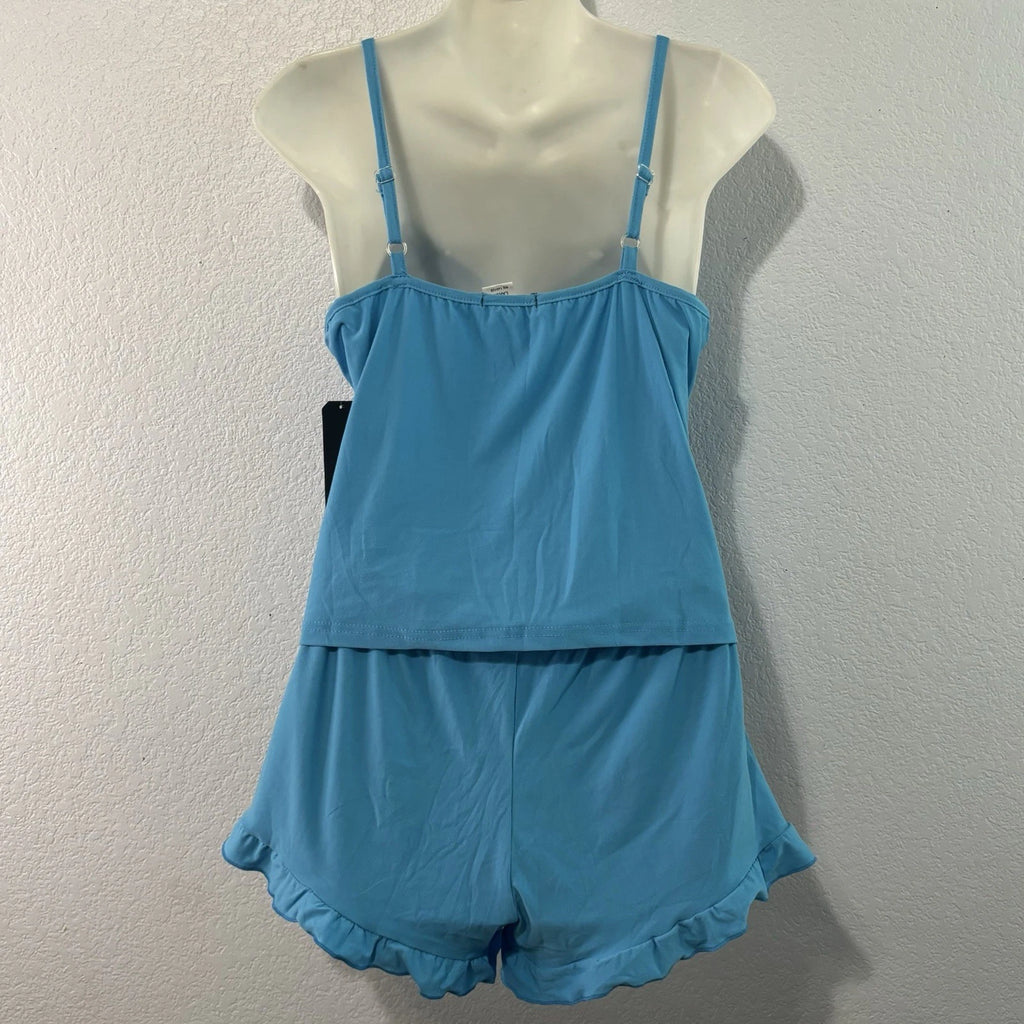 Weekending LATINA Pajama Set Blue Large – Sequin Graphic NWT