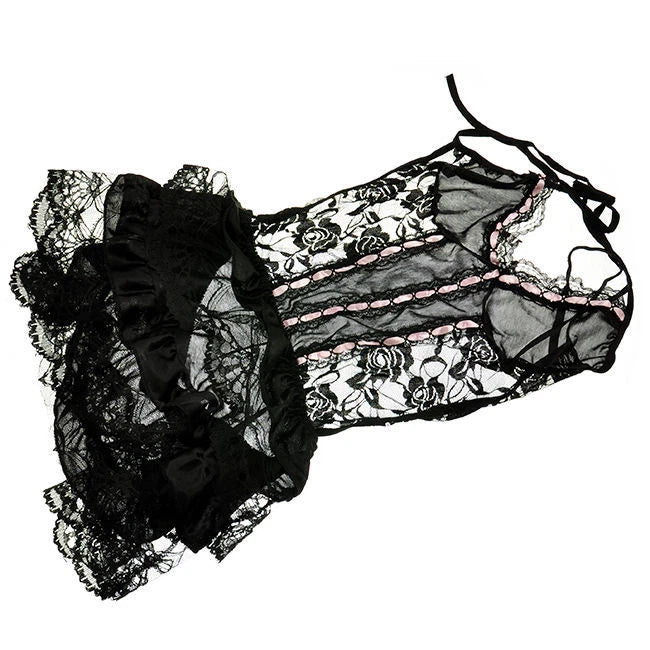 Sexy-Lingerie-Sleepwear-Women's-G-string-Dress-Underwear-Babydoll-Lace-Nightwear