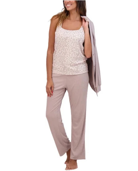 Live2Lounge Ladies' 3-piece Lounge Set, Tan, Sz: XL