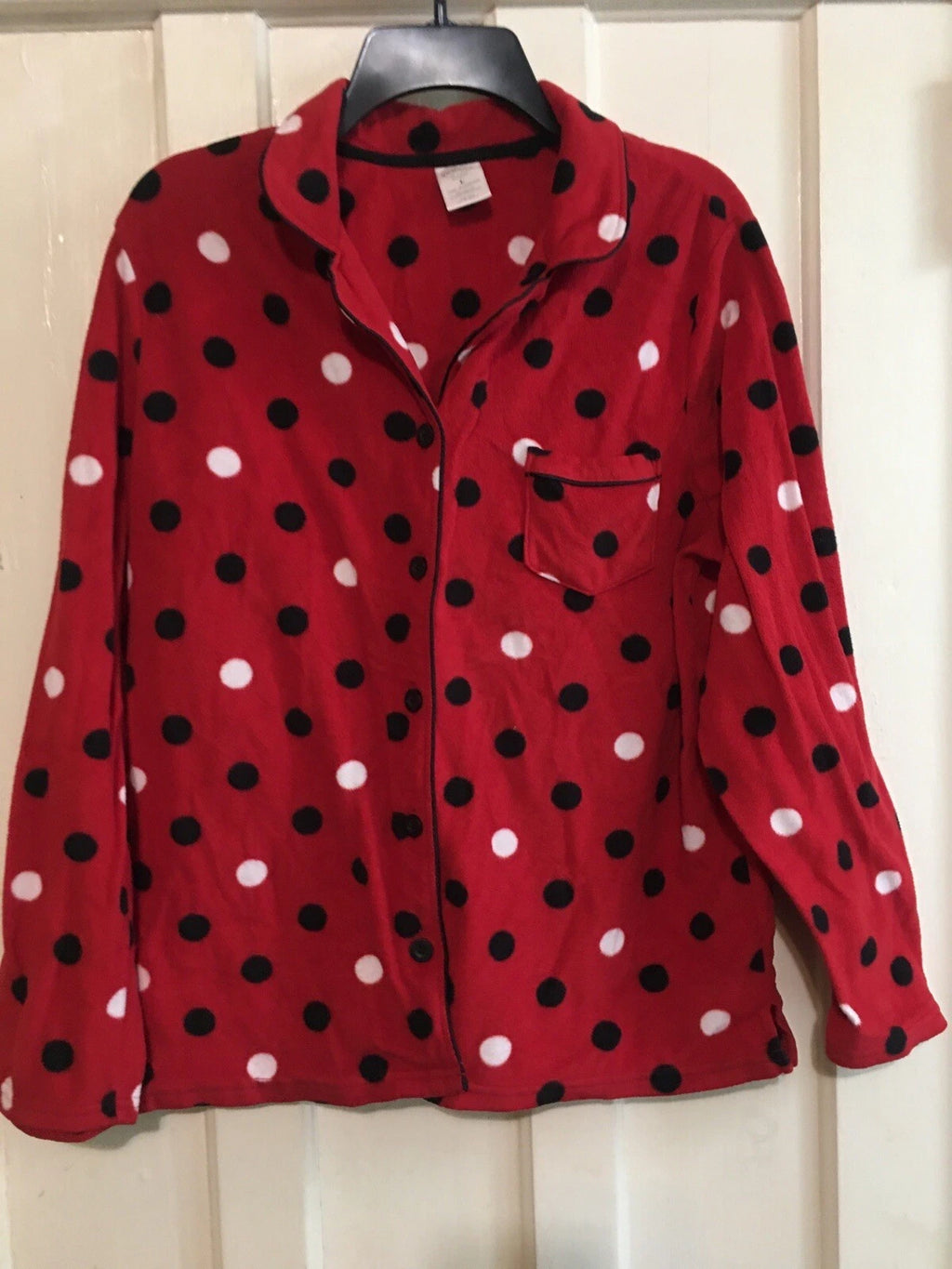 Sonoma women’s polka dot fleece pejama set Large