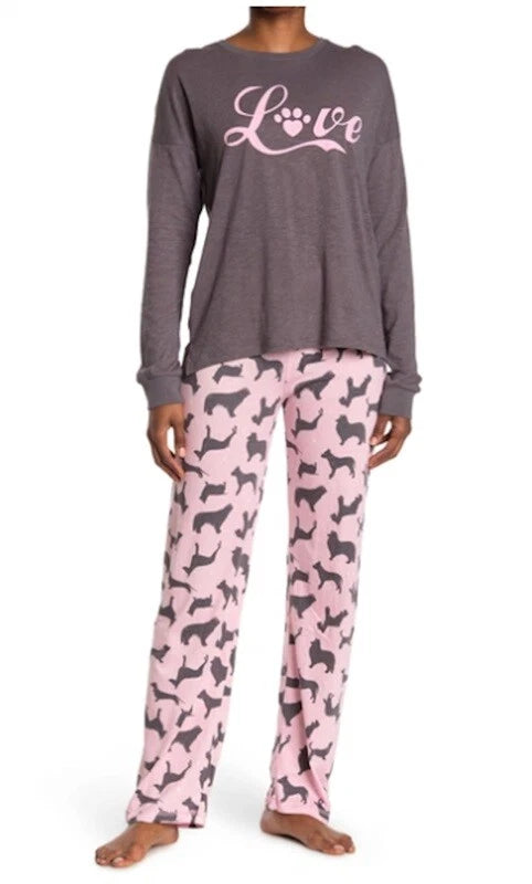 NWT Cozy Zoe L Long Sleeve Love Dogs Pajama Set 112924