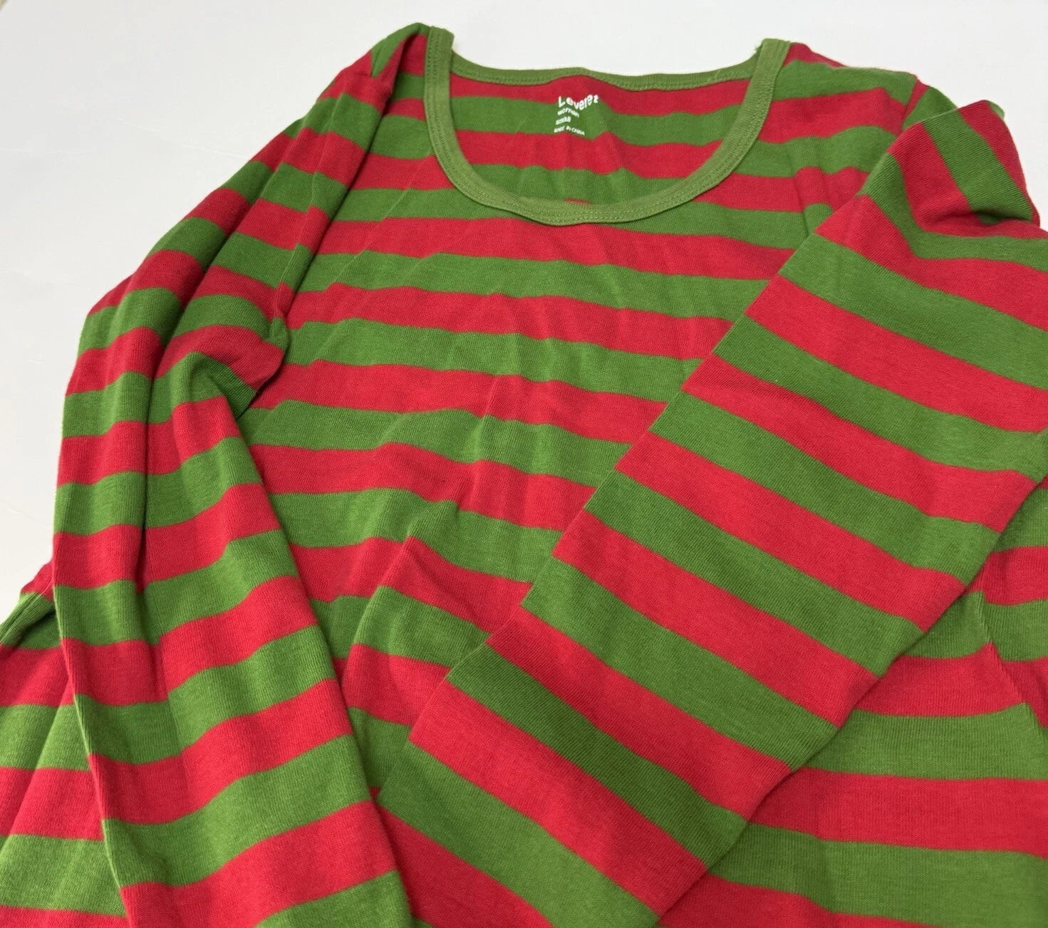 Leveret Women's Striped Christmas Pajama Set Red Green Size Small Holiday