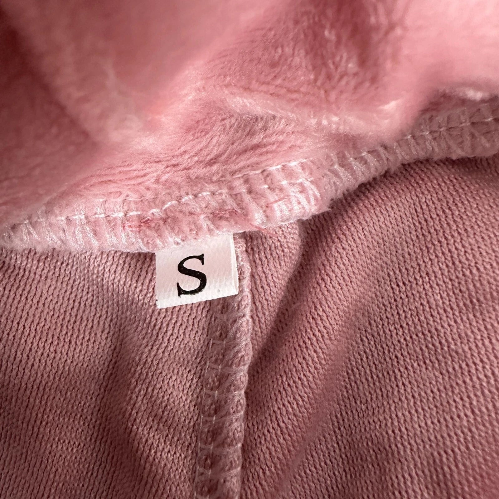 Womens Velvet-Like Cowl Neck Top & Pants Pajama Set Small Pink