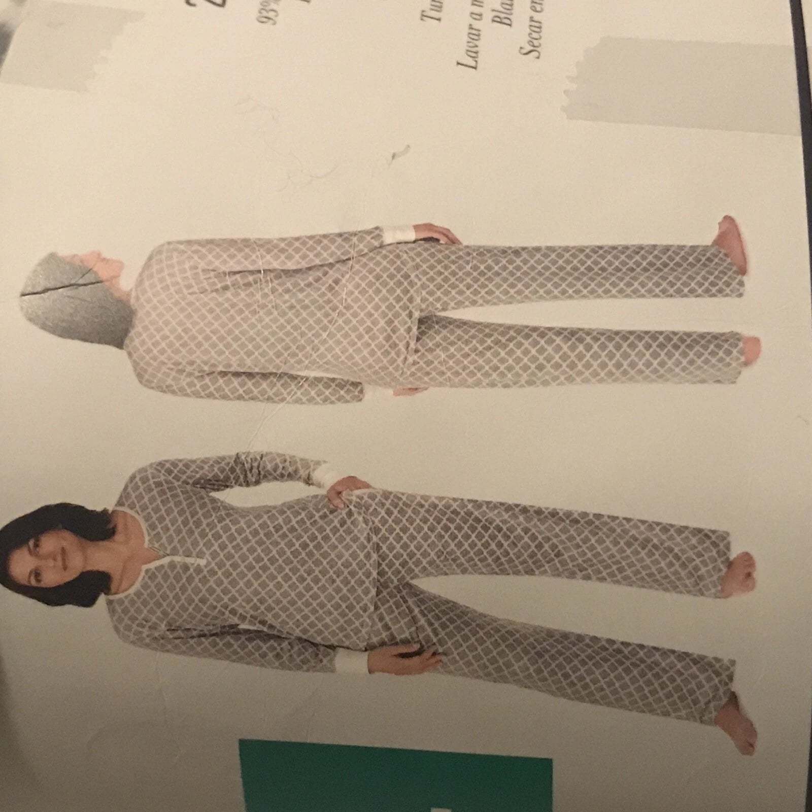 NEW! Nautica 2 pc Women's Sleepwear Set XL Super Soft! Gray & White