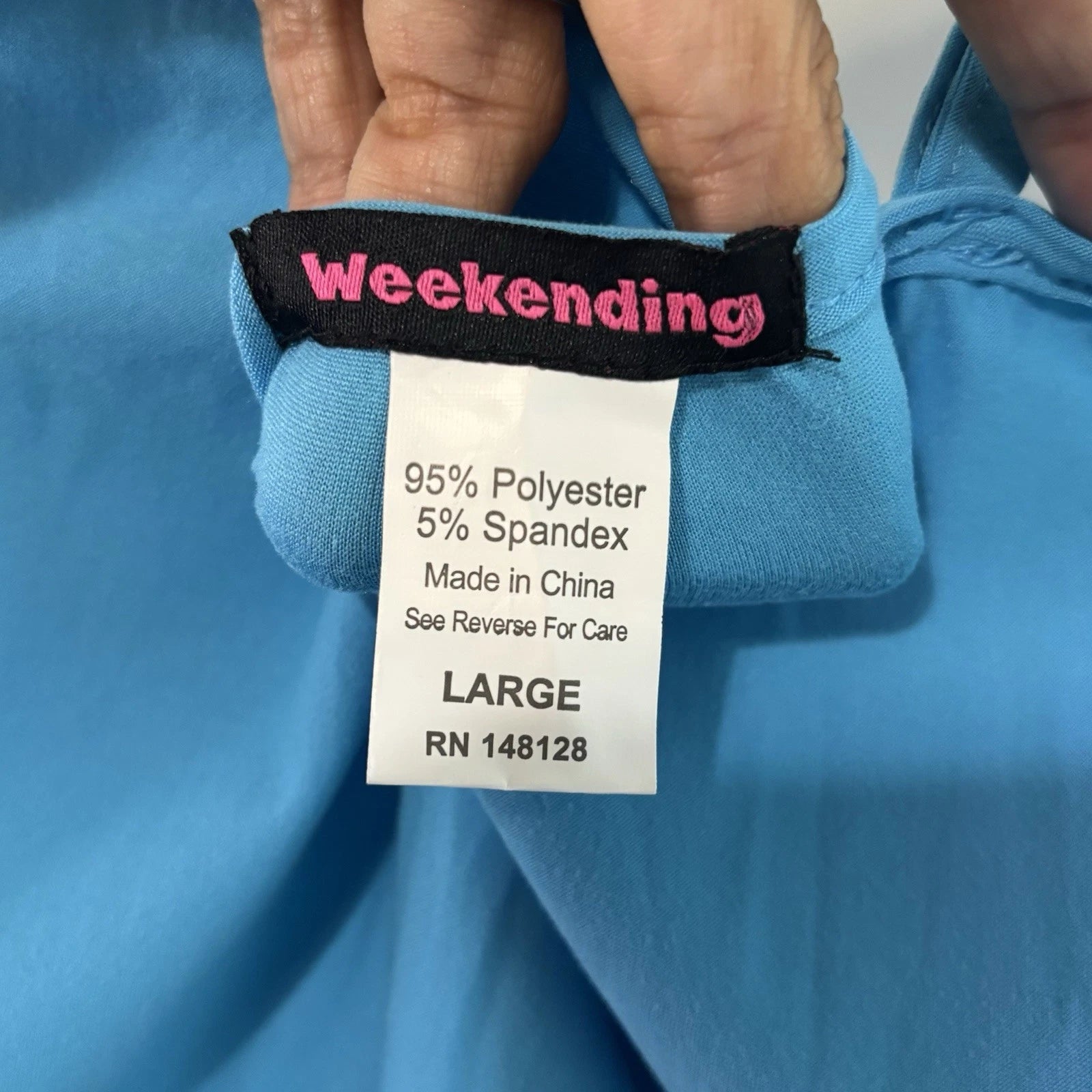 Weekending LATINA Pajama Set Blue Large – Sequin Graphic NWT