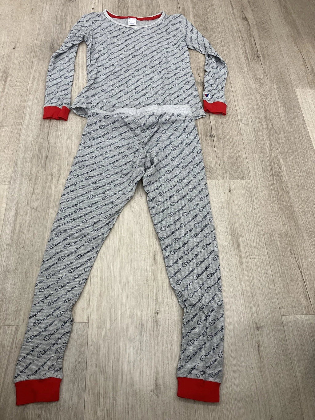Champion Women's 2 PC Pajama set Long Sleeve Logo - Size S