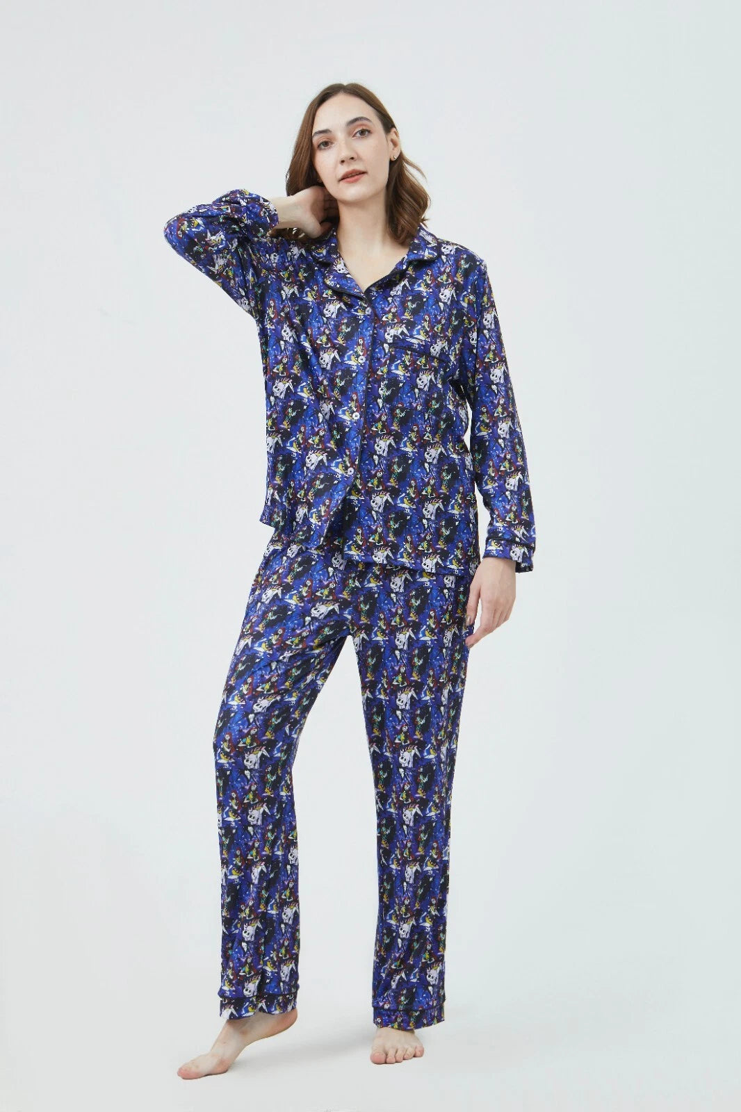 Nightmare Before Christmas Pajama Sets Long Sleeve Full-Length Bottom Size Large