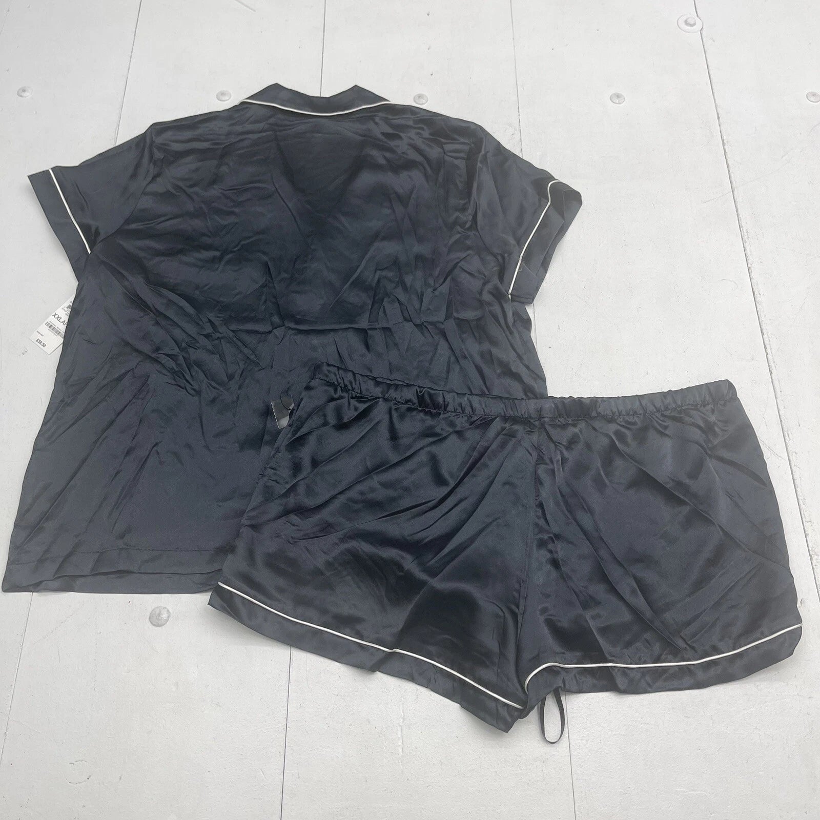 INC International Concepts Black Satin Pajama Set Women’s Size XXL New