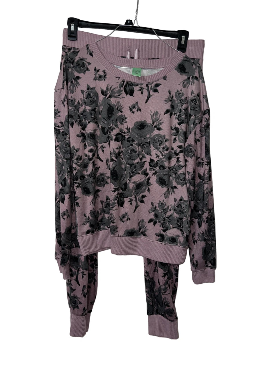 Honeydew Lounge Set Pants Long Sleeve Shirt Purple Floral Size Large