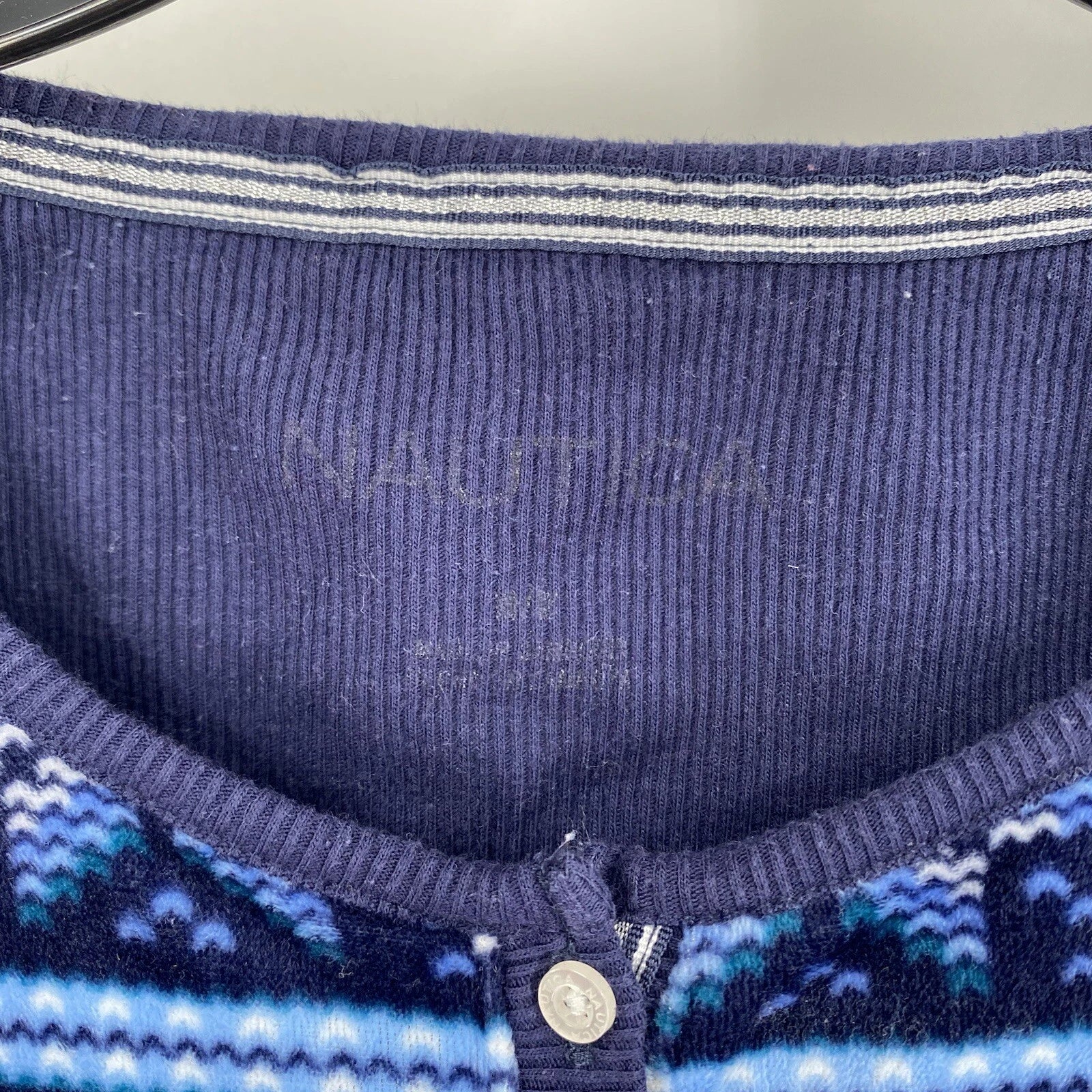 Nautica Women’s Long Sleeve Fleece Pajama Set size M Blue￼