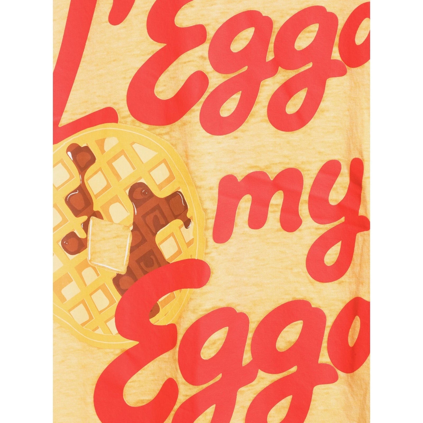 -3 PC KELLOG'S L' EGGO MY EGGO PAJAMA SET SOCKS TEE SHORTS GOLD RED 3X