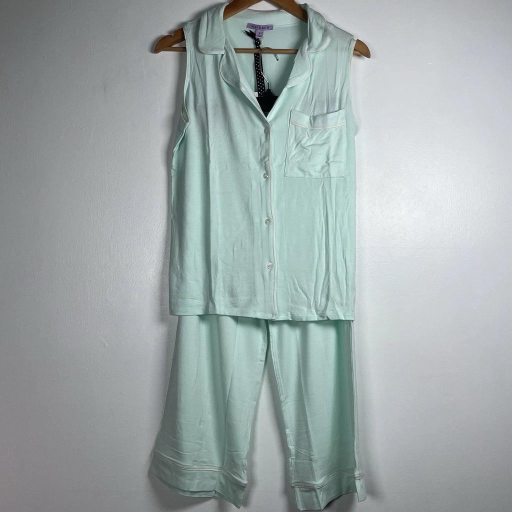 Hale Bob Sleeveless Modal Pajama Set Women's Small NWT In Green