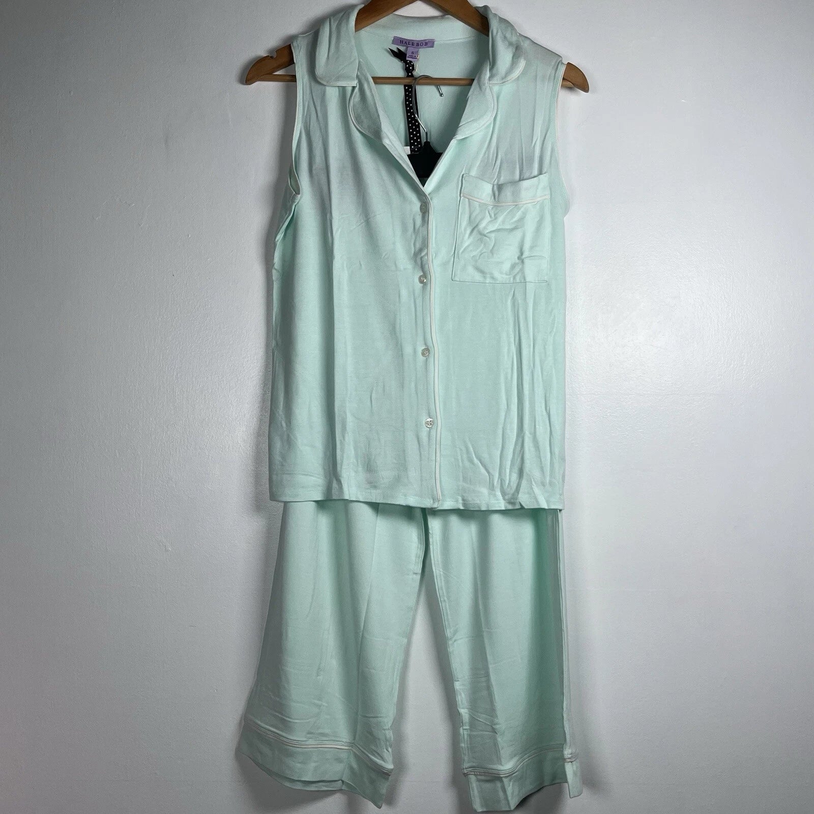 Hale Bob Sleeveless Modal Pajama Set Women's Small NWT In Green