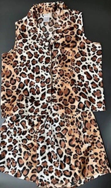 Two Piece Secret Treasures Leopard Decorated Sleepware. Size M