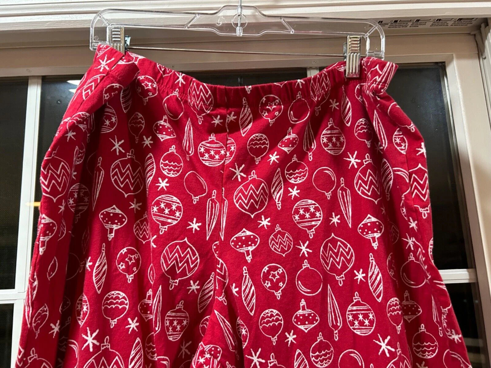 Macy's Womens Size XXL Ornament Print Family Pajama Set Red White Ho Ho
