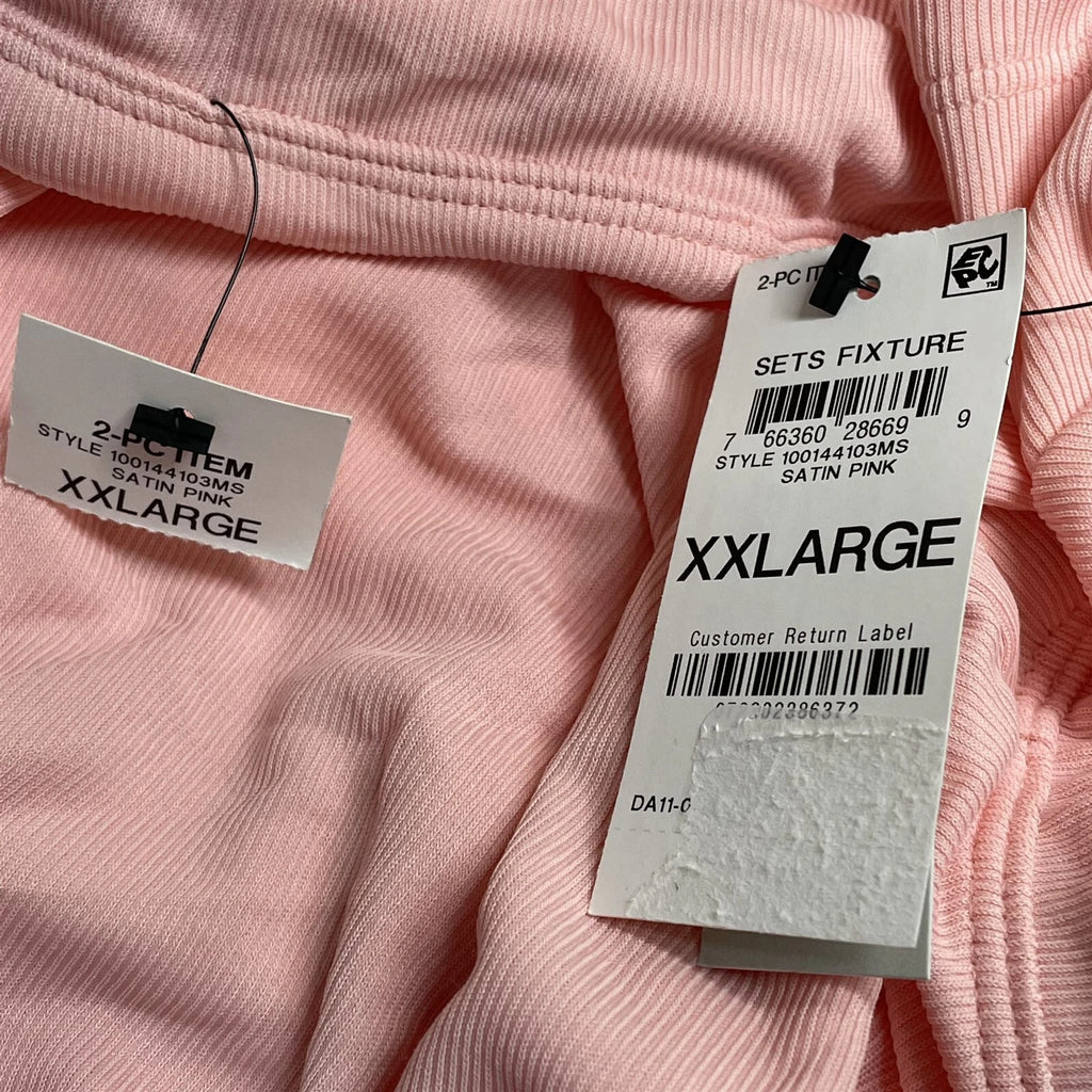 Womens Pocket T-Shirt & Tulip-Hem Shorts Pajama Set Ribbed - Alfani XXL