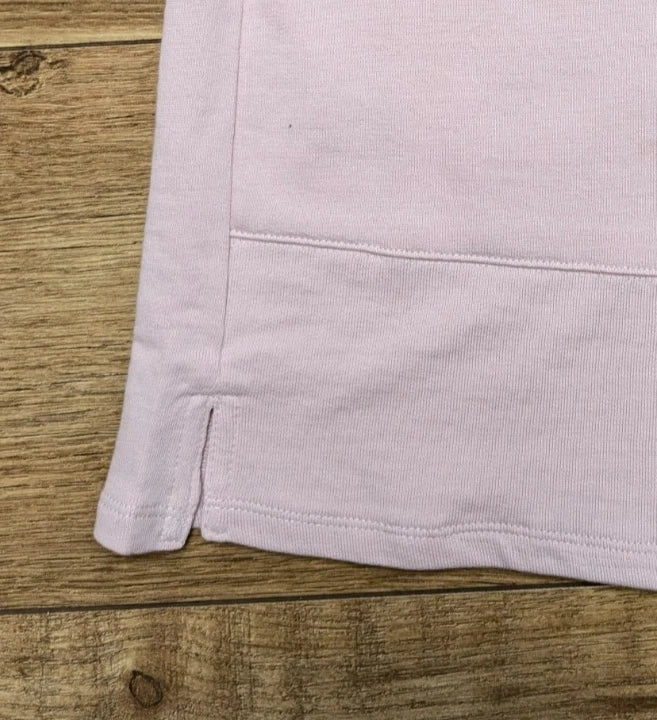 M&S Cotton Pink Sweatshirt Jersey Shortie Pyjama Set Pyjamas PJs Large 16 - 18