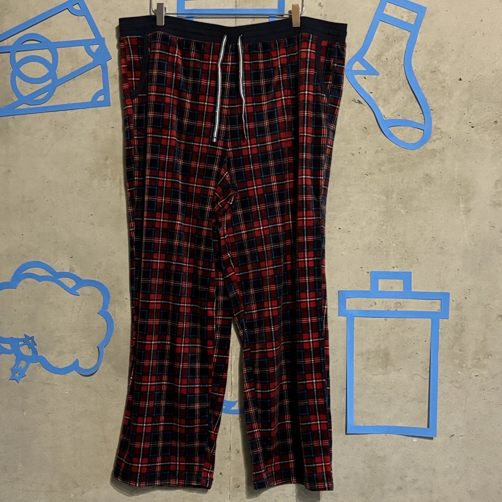 Nautica Women's Fleece Printed 2 Piece Pajama Set Red Multi Size XXL