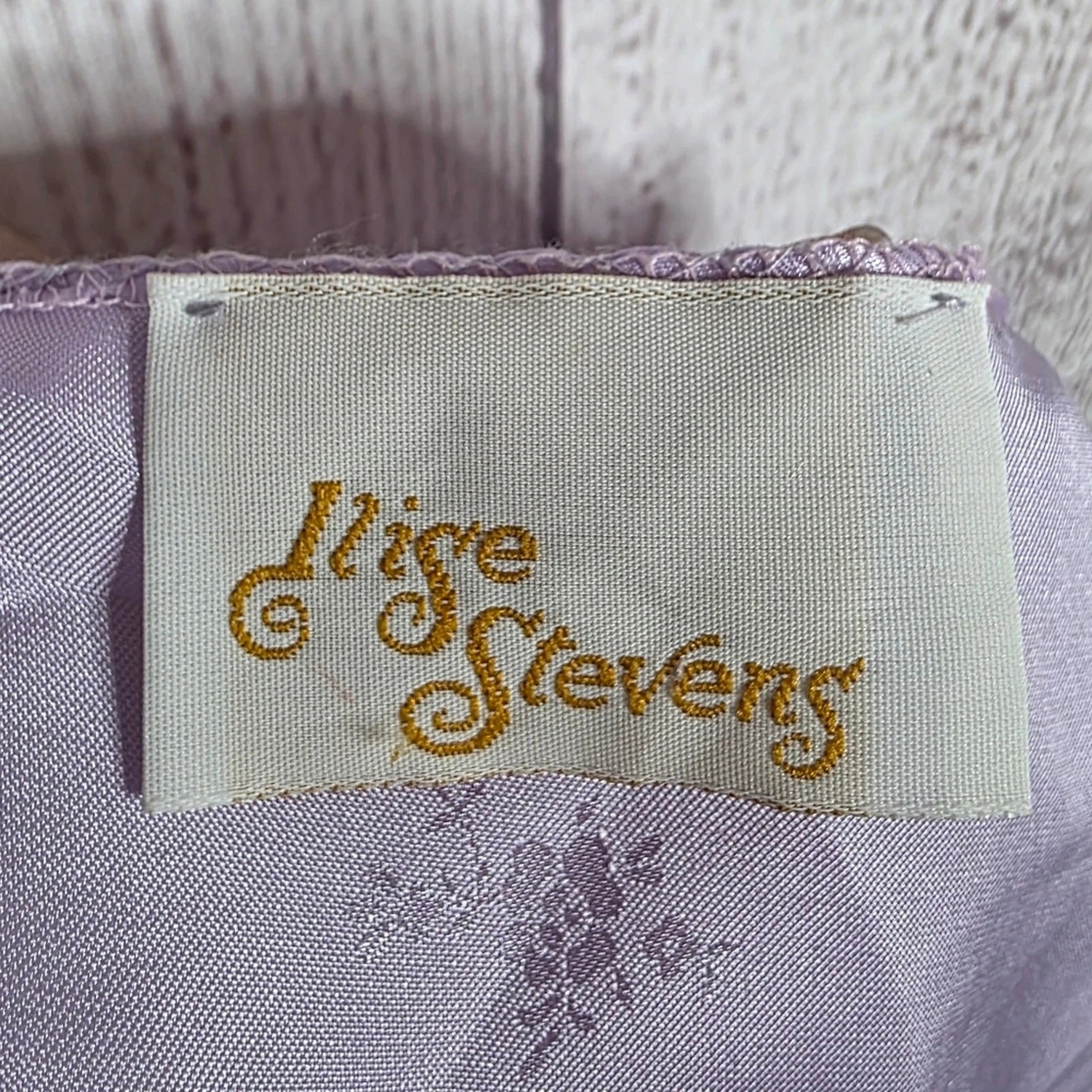 Vintage Ilise Stevens Lilac Satin Lingerie Set Cami & Tap Shorts, sz Medium