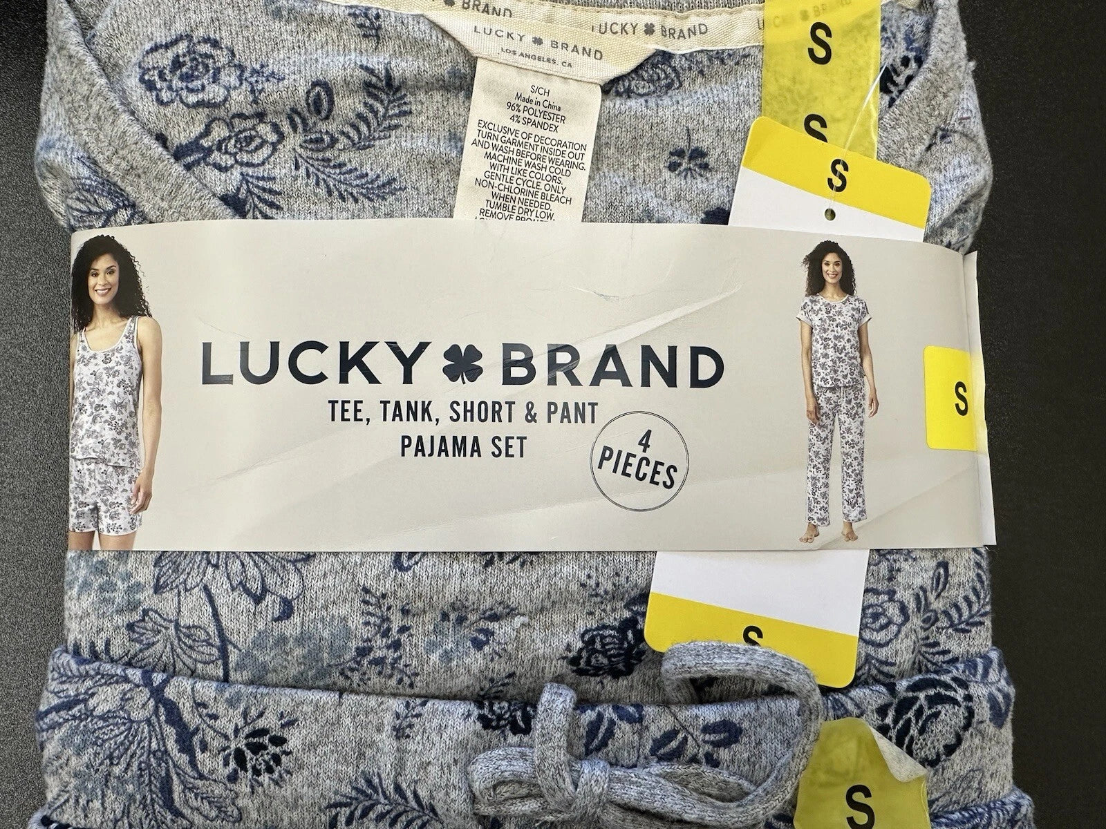 LUCKY BRAND Tee, Tank, Short and Pajama Set (4PIECES) Small NEW