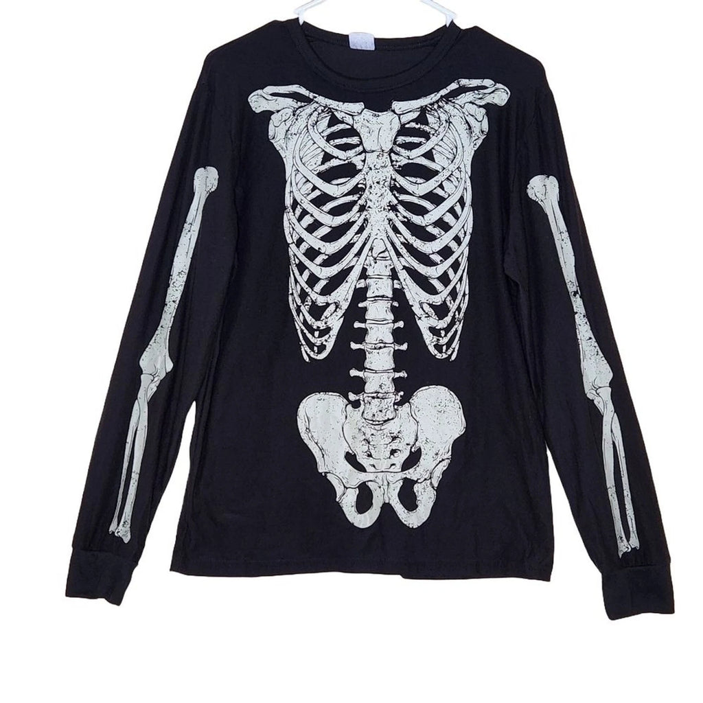 Spirit Halloween Skeleton Pajamas Lounge Set Black Women's Unisex Small