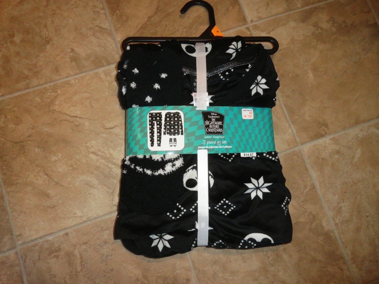 Disney Nightmare Before Christmas 3pc Pajama Set Pants/Shirt/Socks M NWT