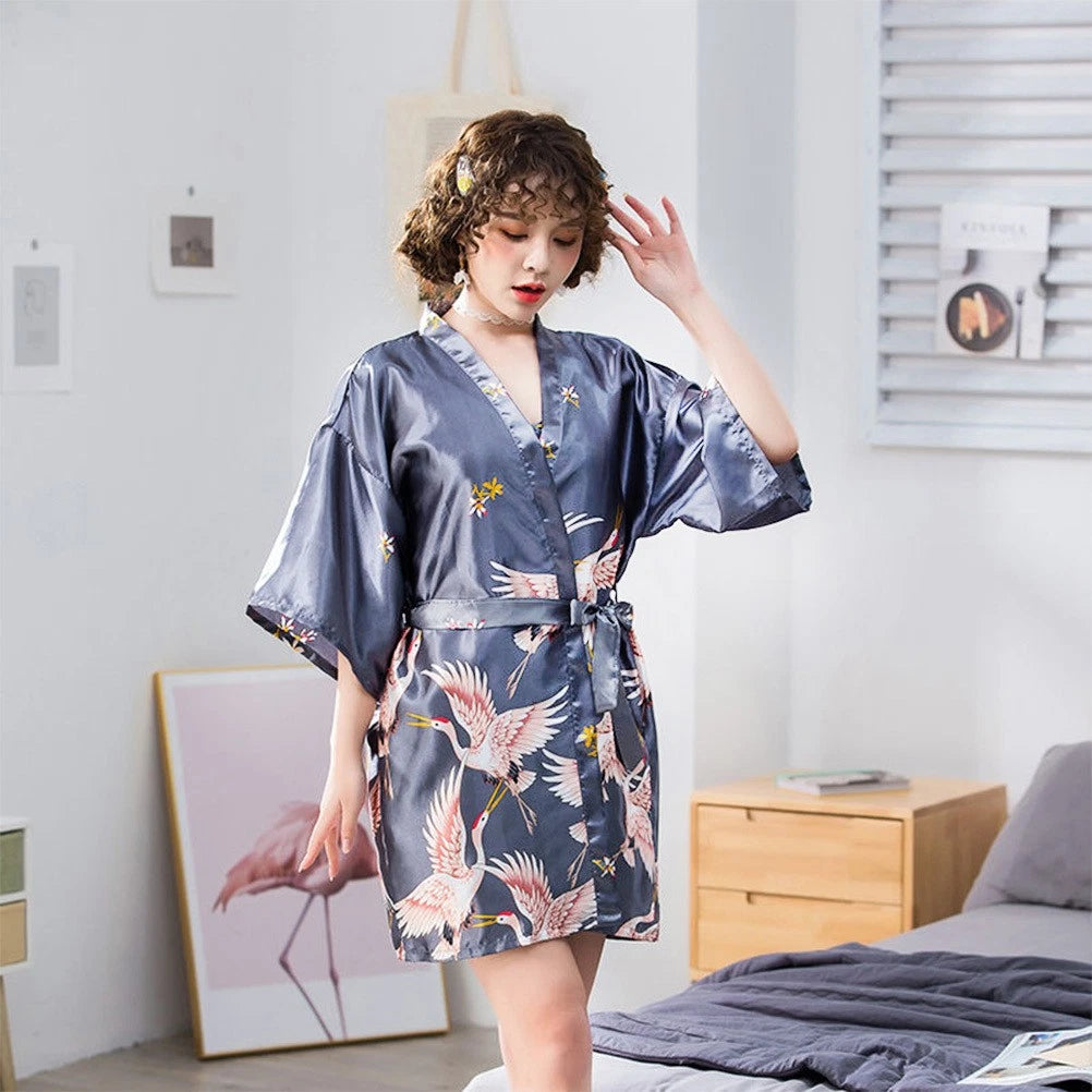 Ice Silk Pajamas Ladies Nightwear Set Women Woman Nightdress Pyjamas