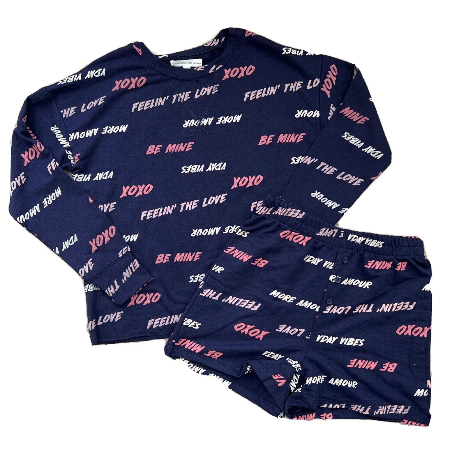 Grayson Threads Women's Pajama Set Blue Size XS