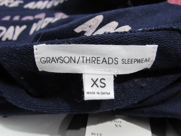 Grayson Threads Women's Pajama Set Blue Size XS