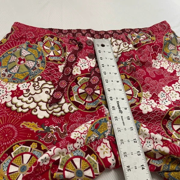 Nick & Nora Red Boho Chic Pajamas 2 Pc Set Plus Size XXL