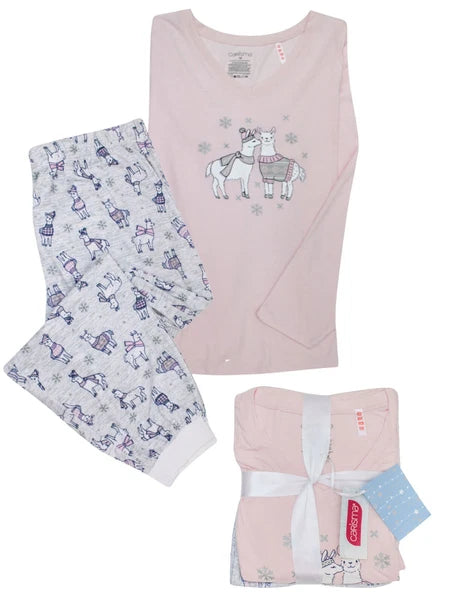 CARISMA PINK COTTON RICH LLAMA PYJAMA SET - 10/12 14/16 18/20 22/24