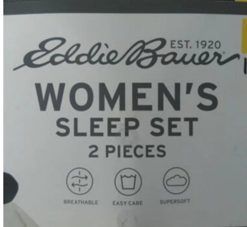 EDDIE BAUER WOMEN'S 2 PC SUPER SOFT SLEEP SET(TEAL, SMALL) NWD