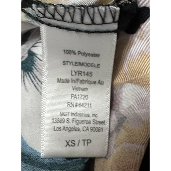 Midnight Laundry Sleepwear Set Sleeveless Top Pull On Pants Floral Multicolor XS