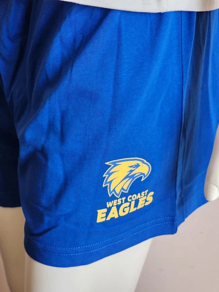 West Coast Eagles AFL AFWCE0840 W24 Ladies Short Sleeve Pyjama Set Size L New
