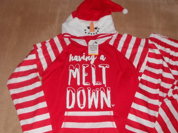 NEW, JUSTICE SNOWMAN ADULT PAJAMA SET, SIZE MEDIUM