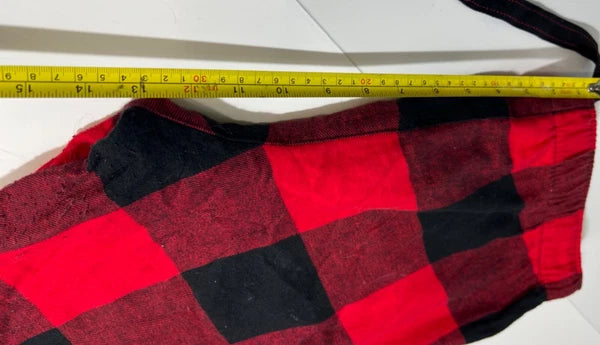 Old Navey Flannel Sleep Pajama Set Red & Black Plaid Ladies Size S
