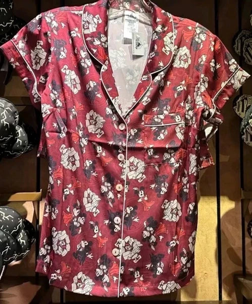 2024 Disney Parks Hollywood Studios Tower Of Terror Pajama Short Silky Set XL