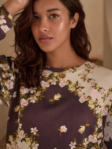 Ted Baker Pyjamas size 16 Purple Floral Cotton RRP £56 New BNWT