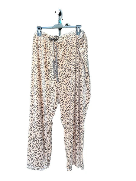 MUK LUKS Petite Length Silky Velour Petite 5X Tan/Animal pajama set