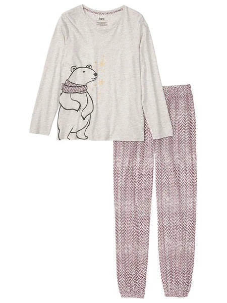 BPC POLAR BEAR COTTON PYJAMA SET - SIZES 10/12 14/16 18/20