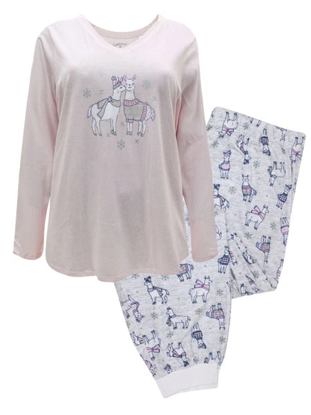 CARISMA PINK COTTON RICH LLAMA PYJAMA SET - 10/12 14/16 18/20 22/24