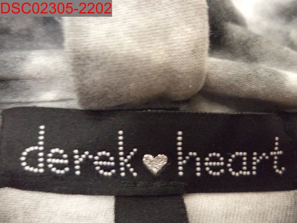 NWOT - Derek Heart Women's Black Tie Dye 2 Piece Pajama Short Set, Size XL