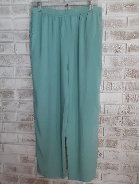Anthony Richards sz 16P PJ set Lace edged Cadet Blue Lounge Worthy
