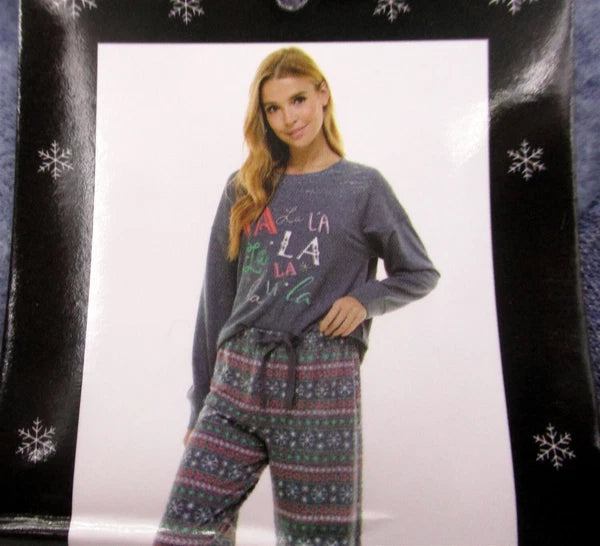 Merry Lane Butter Knit Pajama Set 2 PC Women Size M