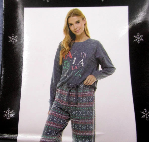 Merry Lane Butter Knit Pajama Set 2 PC Women Size M