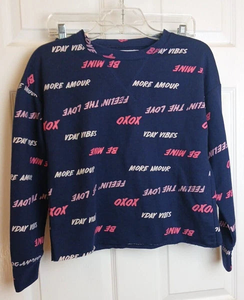 Grayson/Threads Sleepwear Womens XS Set LS Top Shorts XOXO LOVE *READ #D18